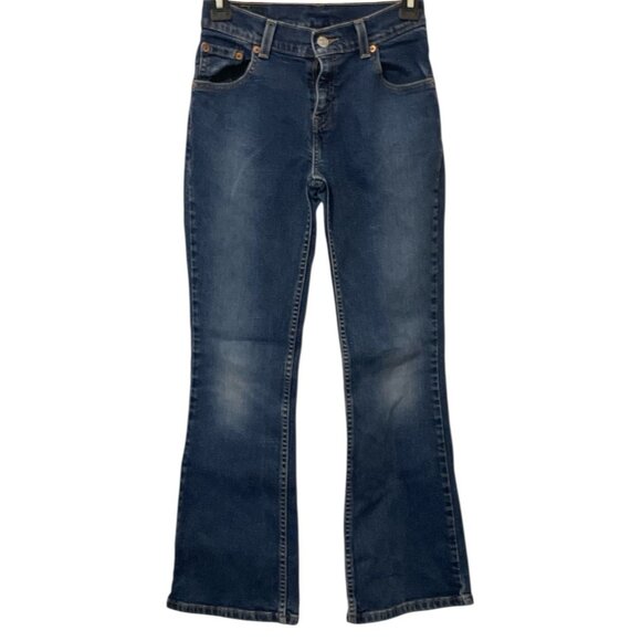 Levis Girls Medium Wash Bootcut Jeans Size 12R Blue Pockets - Picture 1 of 12